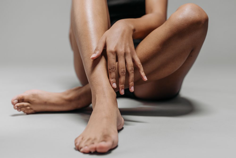 Silky smooth legs after waxing